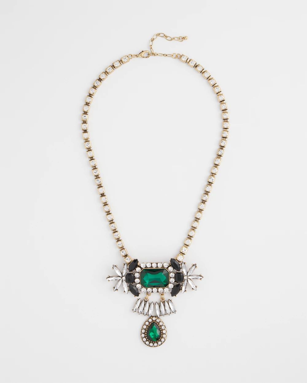 Emerald Green Art Deco Pendant Necklace | Chico's